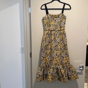Anthropologie Elliatt Vernazza Jacquard Floral MIDI Dress size XSP
